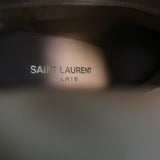 Saint Laurent Jodie 105 Cut-Off Western Ankle Boots Black Leather Size 38.5