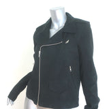 Rick Owens Stooges Suede Biker Jacket Black Size US 14