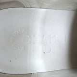 Chanel Pearl CC Multicolor Tweed Low Top Sneakers Gray Suede Size 38