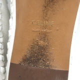 Celine Marlou Moccasin Flats White Grained Leather Size 39