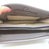 Balenciaga Logo Pochette Cream Canvas & Gray Leather Small Crossbody Bag