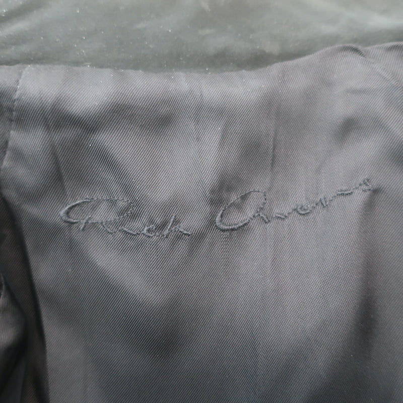 Rick Owens Stooges Suede Biker Jacket Black Size US 14