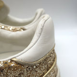 Valentino Glitter Flycrew Low Top Sneakers Gold Size 40