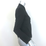 Akris Temptation Stand-Collar Blazer Black Wool Size US 4 One-Button Jacket