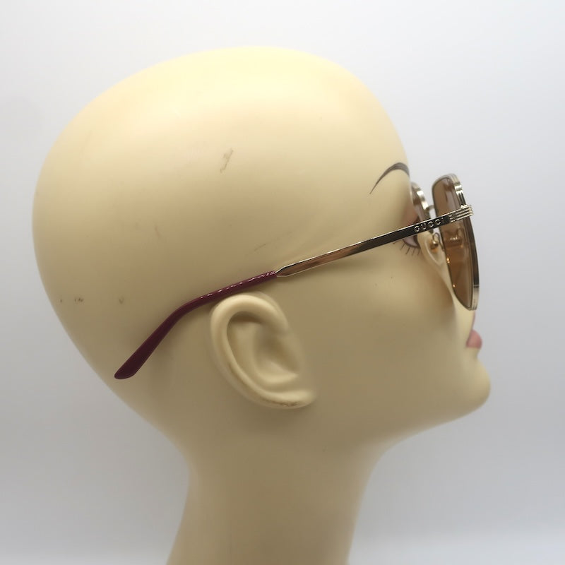 Gucci Oversized Square 57mm Sunglasses Gold/Brown GG0802S 002