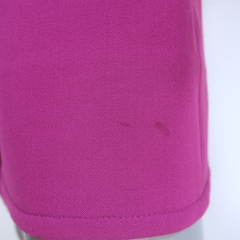 Veronica Beard Velma Wrap-Effect Mini Dress Magenta Stretch Suiting Size 4