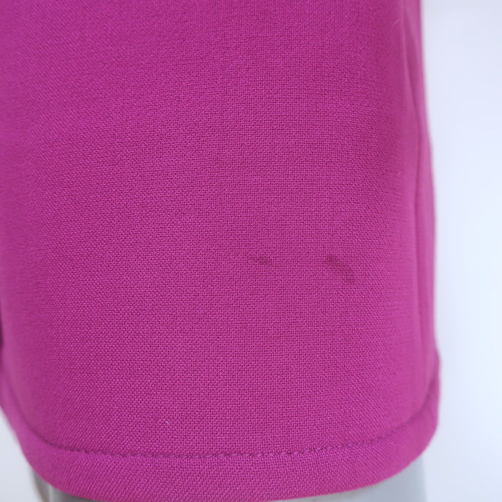 Veronica Beard Velma Wrap-Effect Mini Dress Magenta Stretch Suiting Size 4