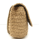 Saint Laurent Niki Medium Raffia Shoulder Bag Natural Chain Strap Crossbody NEW