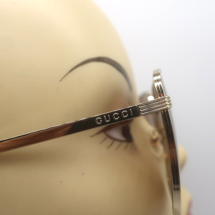 Gucci Oversized Square 57mm Sunglasses Gold/Brown GG0802S 002