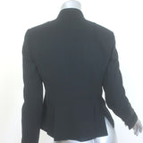 Akris Temptation Stand-Collar Blazer Black Wool Size US 4 One-Button Jacket