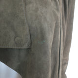 Vince Suede Motorcycle Jacket Olive Size Medium