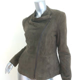 Vince Suede Motorcycle Jacket Olive Size Medium