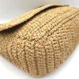 Saint Laurent Niki Medium Raffia Shoulder Bag Natural Chain Strap Crossbody NEW