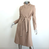 Ted Baker Rose Midi Wrap Coat Camel Wool-Cashmere Size 1 NEW