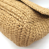 Saint Laurent Niki Medium Raffia Shoulder Bag Natural Chain Strap Crossbody NEW