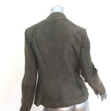 Vince Suede Motorcycle Jacket Olive Size Medium
