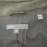 Vince Suede Motorcycle Jacket Olive Size Medium
