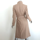 Ted Baker Rose Midi Wrap Coat Camel Wool-Cashmere Size 1 NEW