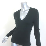 Michael Kors Collection Cashmere V-Neck Sweater Black Size Medium