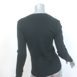 Michael Kors Collection Cashmere V-Neck Sweater Black Size Medium