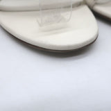 Valentino Rockstud Block-Heel Slide Sandals Cream Leather Size 39