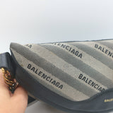 Balenciaga Souvenir XS Belt Bag Gray Logo Jacquard Canvas