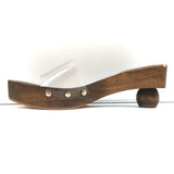 Cult Gaia Nia PVC Wood Sandals Size 37.5 Platform Slides