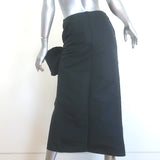 Alexander McQueen Bow Midi Skirt Black Taffeta Size 40 NEW