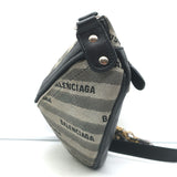 Balenciaga Souvenir XS Belt Bag Gray Logo Jacquard Canvas