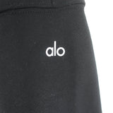 Alo Shrug It Off Cropped Hoodie Black Fleece Medium