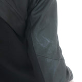 Helmut Lang Shadow Moleskin Draped Moto Jacket Black Leather & Cotton Size Small