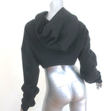 Alo Shrug It Off Cropped Hoodie Black Fleece Medium