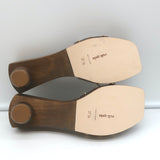 Cult Gaia Nia PVC Wood Sandals Size 37.5 Platform Slides