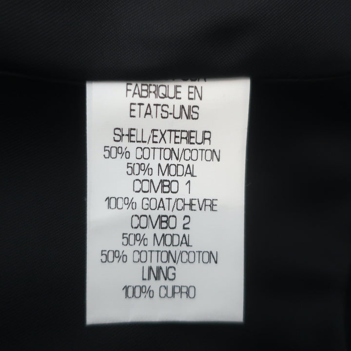 Helmut Lang Shadow Moleskin Draped Moto Jacket Black Leather &amp; Cotton Size Small