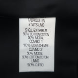 Helmut Lang Shadow Moleskin Draped Moto Jacket Black Leather & Cotton Size Small