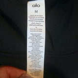 Alo Shrug It Off Cropped Hoodie Black Fleece Medium