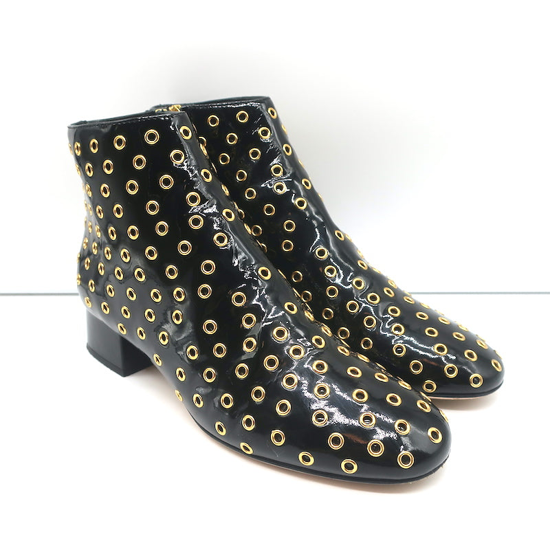 Louis Vuitton Neutrals Monogram Pattern Velvet Chelsea Boots It 37 | 7