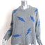 Zadig & Voltaire Markus Flash Lightning Bolt Cashmere Sweater Gray Size Medium