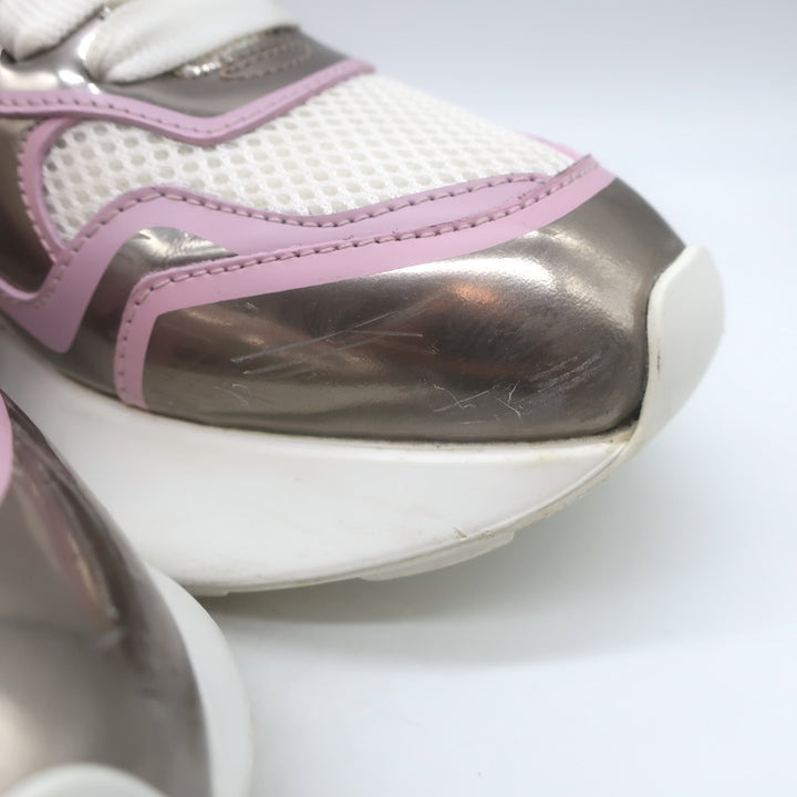 Alexander McQueen Sprint Runner Low-Top Sneakers Pink/Metallic Pewter Size 38