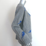Zadig & Voltaire Markus Flash Lightning Bolt Cashmere Sweater Gray Size Medium