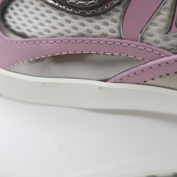 Alexander McQueen Sprint Runner Low-Top Sneakers Pink/Metallic Pewter Size 38