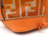 Fendi Mon Tresor FF PVC Mini Bucket Bag Orange Leather Crossbody