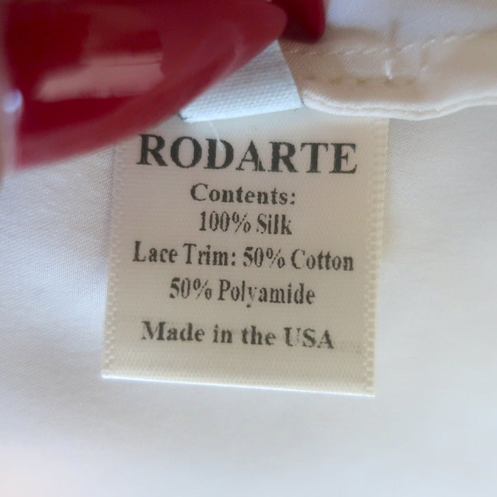 Rodarte Lace-Trimmed Satin Midi Slip Dress White Silk Size 6 NEW
