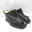 Bottega Veneta Stack Mules Dark Brown Leather Size 38.5 Open Toe Heels NEW