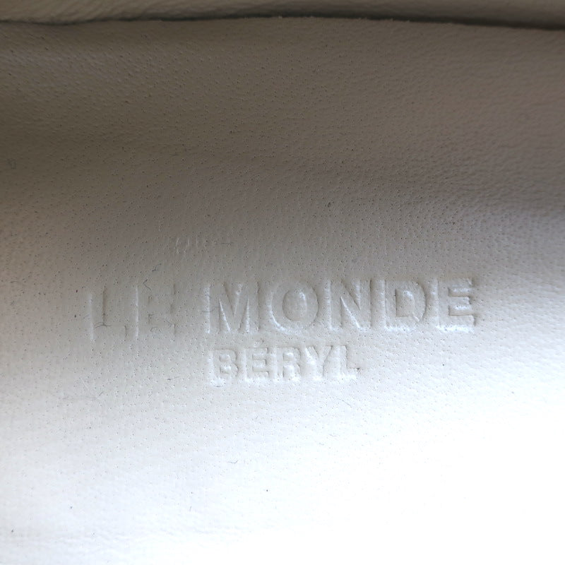 Le Monde Beryl Claudia Leopard Print Calf Hair Mary Jane Flats Brown Size 41