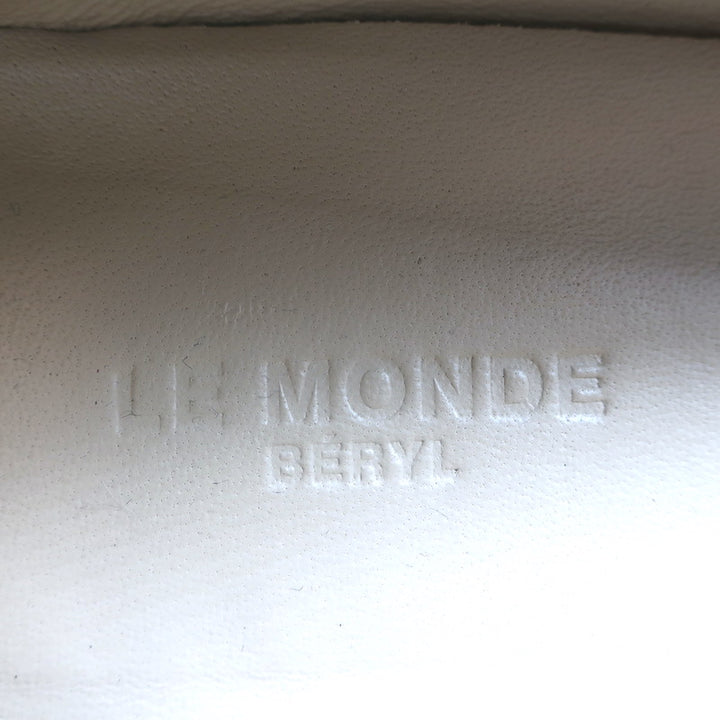 Le Monde Beryl Claudia Leopard Print Calf Hair Mary Jane Flats Brown Size 41