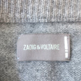 Zadig & Voltaire Markus Flash Lightning Bolt Cashmere Sweater Gray Size Medium