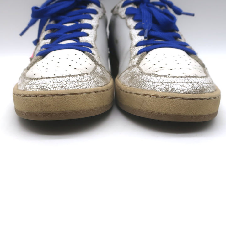Golden Goose Ball Star Low Top Sneakers White &amp; Neon Pink Leather Size 37