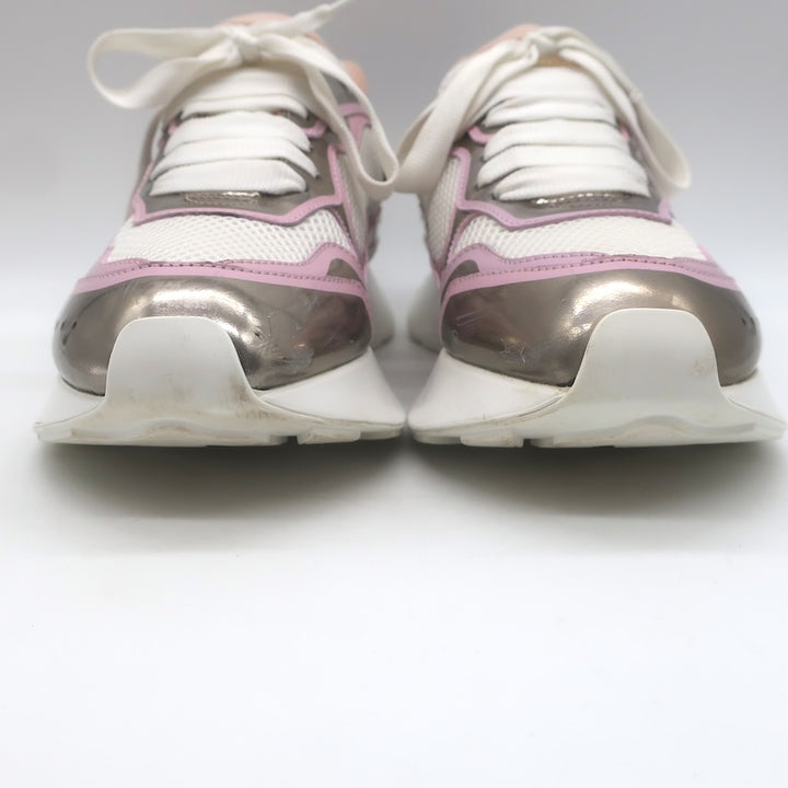 Alexander McQueen Sprint Runner Low-Top Sneakers Pink/Metallic Pewter Size 38