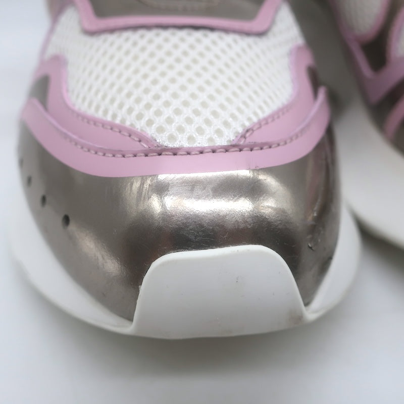 Alexander McQueen Sprint Runner Low-Top Sneakers Pink/Metallic Pewter Size 38